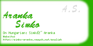 aranka simko business card